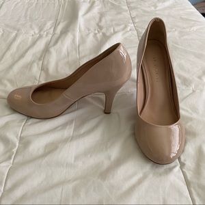 Patent Leather Tan Work Pumps